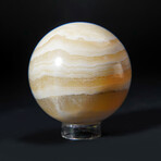 Genuine Polished Top Quality Honey Banded Onyx Sphere with acrylic display stand