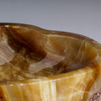 Genuine Polished Banded Calcite Heart Dish