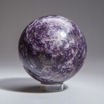 Genuine Polished Lepidolite Sphere With Acrylic Display Stand