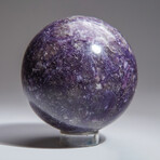 Genuine Polished Lepidolite Sphere With Acrylic Display Stand