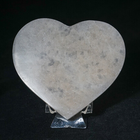 Genuine Polished Selenite Crystal Heart