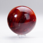 Genuine Polished Carnelian Sphere With Acrylic Display Stand // V2