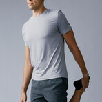 Essential Crew Neck T-Shirt // 3-Pack // Heather: Gotham + Bright White + Charcoal (2XL)