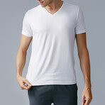 Essential V-Neck T-Shirt // 3-Pack // Heather: Gotham + Bright White + Charcoal (2XL)