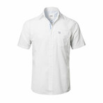Montargis Short Sleeve Button Down Shirt // White (2XL)