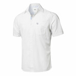Montargis Short Sleeve Button Down Shirt // White (2XL)