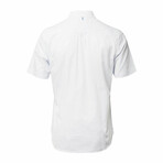 Agen Short Sleeve Button Down Shirt // White + Blue Dot (M)