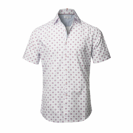 Rapalo Short Sleeve Button Down Shirt // White (S)