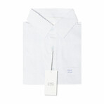 Agen Short Sleeve Button Down Shirt // White + Blue Dot (M)