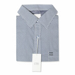 Vauvert Short Sleeve Button Down Shirt // White + Blue (S)