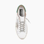 Super-Star Low-Top Sneakers
// White + Green (US: 6)