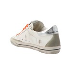 Super-Star Distressed Lace-Up Trainers // White + Multicolor (US: 6)