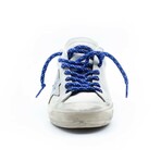 Urban Super-Star Distressed Lace-Up Trainers // White + Multicolor (US: 10.5)