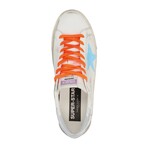 Super-Star Distressed Lace-Up Trainers // White + Multicolor (US: 6)