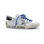 Urban Super-Star Distressed Lace-Up Trainers // White + Multicolor (US: 10.5)