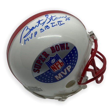 Bart Starr // Signed Mini Helmet + Inscription