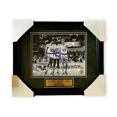Kevin Mchale, Robert Parish & Larry Bird // Boston Celtics // Signed Photograph + Framed
