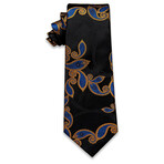 Aegon Handmade Silk Tie // Black + Blue
