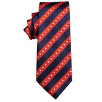 Homeland Handmade Silk Tie // Navy + Red