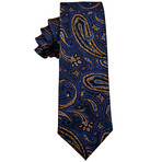 Eragon Handmade Silk Tie // Navy + Gold