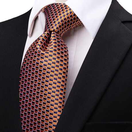 Brenton Handmade Silk Tie // Tan + Black
