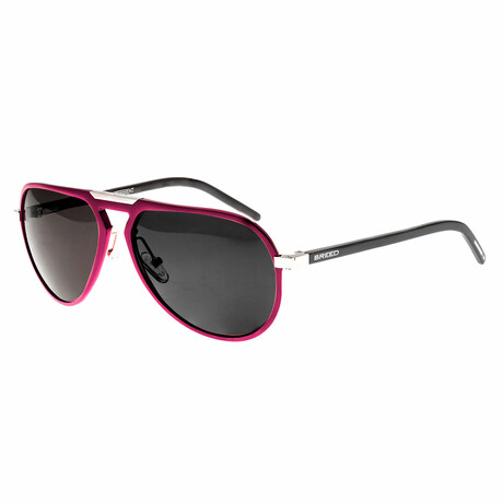 Nova Aluminium Polarized Sunglasses // Pink Frame + Black Lens