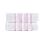 Contrast Border // Hand Towels // Set of 2 (Pink)
