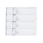 Contrast Frame // Hand Towels // Set of 4 (White)