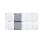 Circle in Square // Bath Towels // Set of 2 (White)