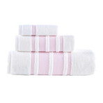 Contrast Border // Towel Set // Set of 3 (Pink)