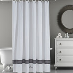 Circle in Square // Shower Curtain (White)