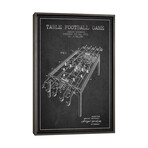 Table Football 2 Charcoal Patent Blueprint by Aged Pixel (26"H x 18"W x 0.75"D)