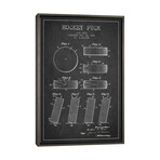 Hockey Puck Charcoal Patent Blueprint by Aged Pixel (26"H x 18"W x 0.75"D)