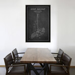 Sport Sailboat 1 Charcoal Patent Blueprint by Aged Pixel (26"H x 18"W x 0.75"D)