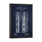 Caddy Bag Navy Blue Patent Blueprint by Aged Pixel (26"H x 18"W x 0.75"D)