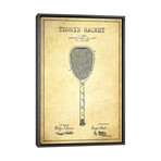 Tennis Racket Vintage Patent Blueprint by Aged Pixel (26"H x 18"W x 0.75"D)