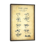 Fish Lure Vintage Patent Blueprint by Aged Pixel (26"H x 18"W x 0.75"D)