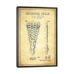 Lacrosse Stick Vintage Patent Blueprint by Aged Pixel (26"H x 18"W x 0.75"D)