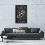 Table Football 2 Charcoal Patent Blueprint by Aged Pixel (26"H x 18"W x 0.75"D)