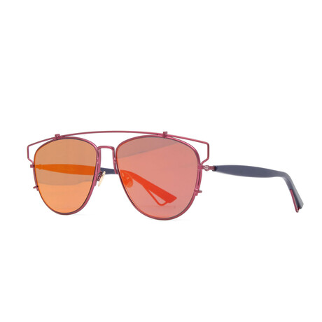 Unisex Technologic TTVH Sunglasses // Matte Red-Blue + Orange Mirror