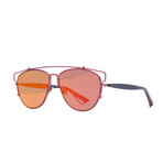 Unisex Technologic TTVH Sunglasses // Matte Red-Blue + Orange Mirror