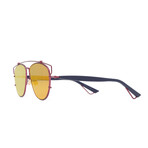 Unisex Technologic TTVH Sunglasses // Matte Red-Blue + Orange Mirror