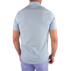 Airotec® Performance Stretch Slim-Fit Short Sleeve Button Up // Blue Fog (M)