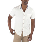 Airotec® Performance Stretch Slim-Fit Short Sleeve Button Up // Coconut Milk (M)