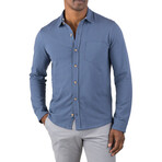 Airotec® Performance Pique Slim-Fit Long Sleeve Button Up // Vintage Indigo (2XL)