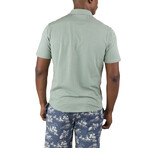 Airotec® Performance Stretch Slim-Fit Short Sleeve Button Up // Chinos Green (L)