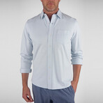 Airotec® Performance Pique Slim-Fit Long Sleeve Button Up // Blue Fog (M)