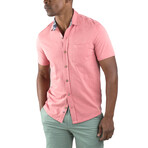 Airotec® Performance Stretch Slim-Fit Short Sleeve Button Up // Dusty Rose (2XL)