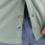 Airotec® Performance Pique Slim-Fit Long Sleeve Button Up // Chinos Green (M)