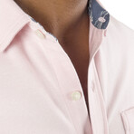 Airotec® Performance Birdseye Pique Slim-Fit Short Sleeve Button Up // Flamingo (L)